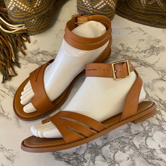 Sarto Greene Gladiator Sandal Mint 7M Worn Once Tan Color - Picture 5 of 7